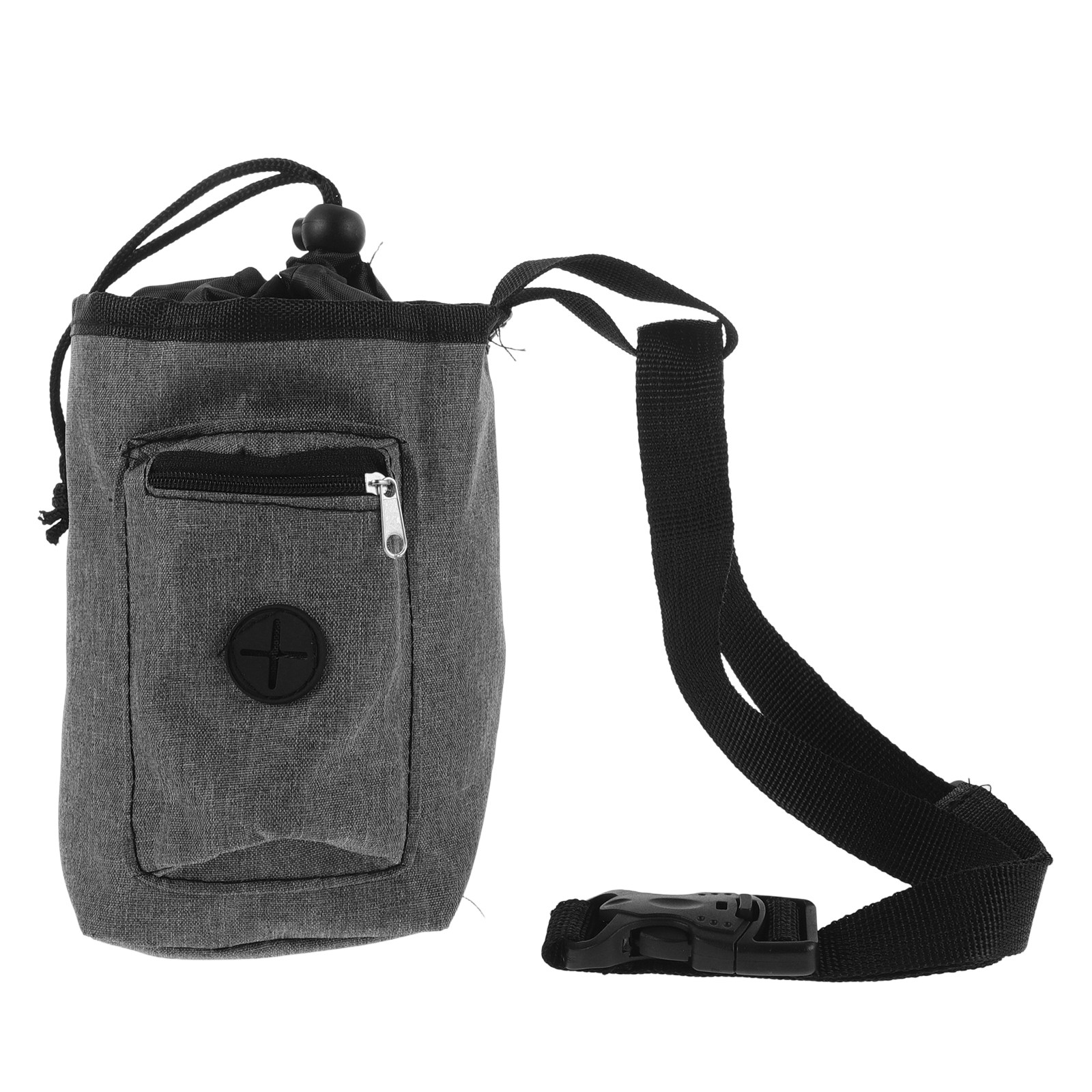 Chalk Bag - 滑り止め加工を施したオックスフォード生地製のクライミングチョークバッグ。グレー。軽量で持ち運びやすく、ロッククライミング、ボルダリング、フィットネスジム、登山などに最適。