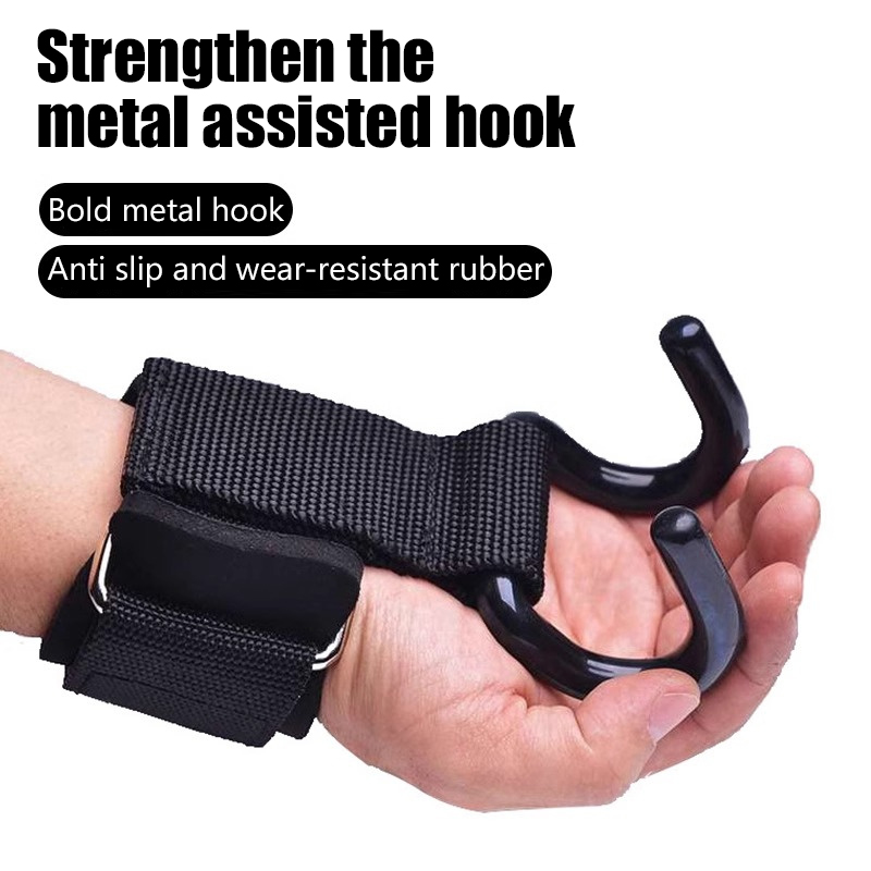 Weightlifting Gloves - 【F】2個入り ウェイトリフティング用フック、ハンドバー用リストストラップ、ジム用フィットネスフック、ウェイトストラップ、懸垂用、パワーリフティング用グローブ、ウェイトトレーニング用