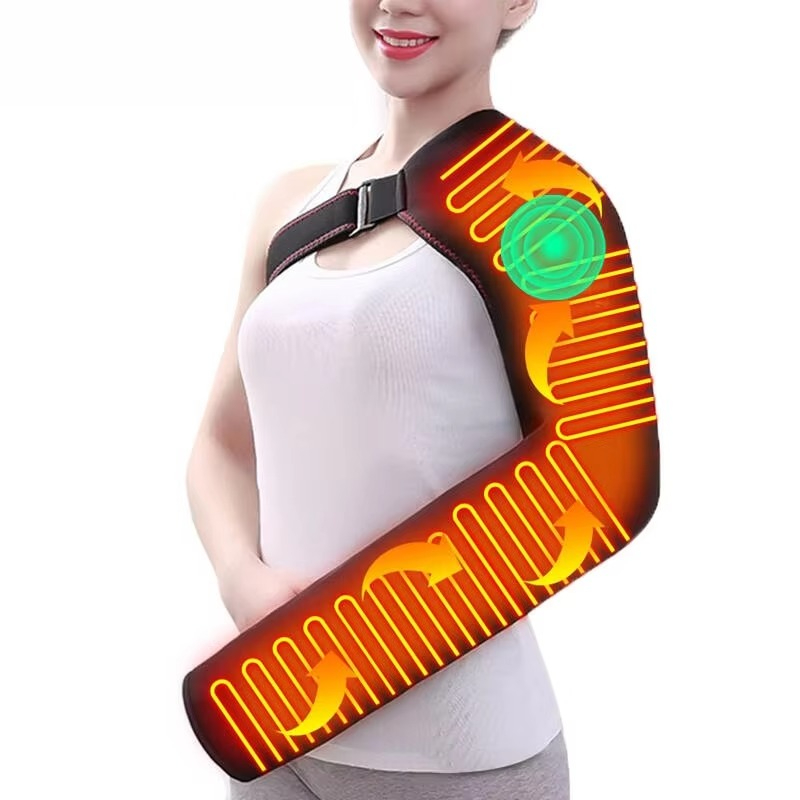 Wrist Wraps - 長袖ヒーター付きマッサージサポート、肘用サポーター、電気式ヒートアームラップ。肩、腕、肘、手首、手の痛みを和らげる。