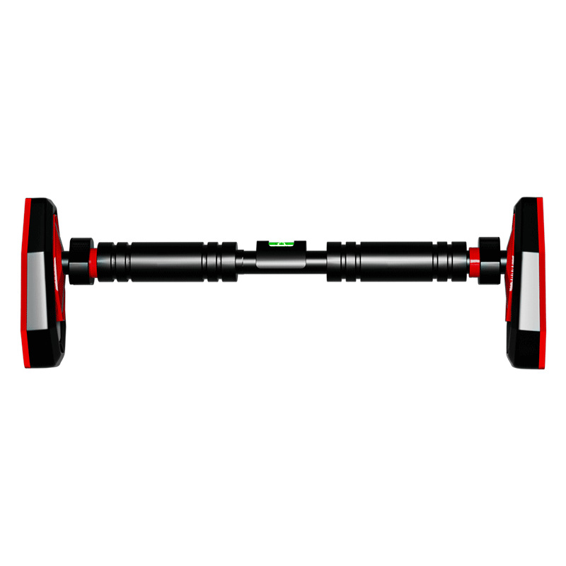 黒と赤の家庭用、穴あけ不要のドアに取り付けられる懸垂バー。室 - Pull Up Bar のレビューと価格