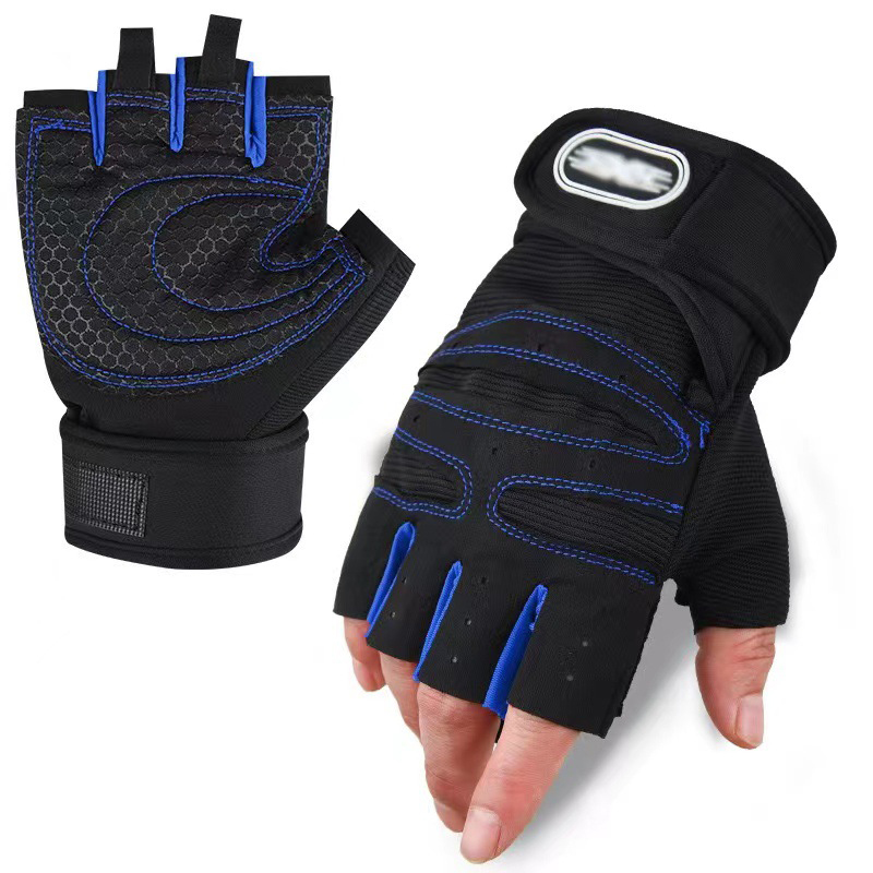 シリコン加工の掌部分を備えた、指先が開いた自転車用ショートミ - Weightlifting Gloves のレビューと価格