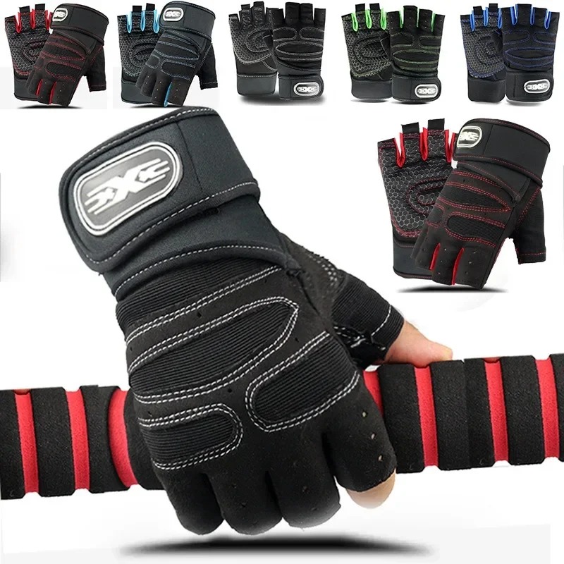 男女兼用フィンガーレスワークアウトグローブ、ロングリストガー - Weightlifting Gloves のレビューと価格