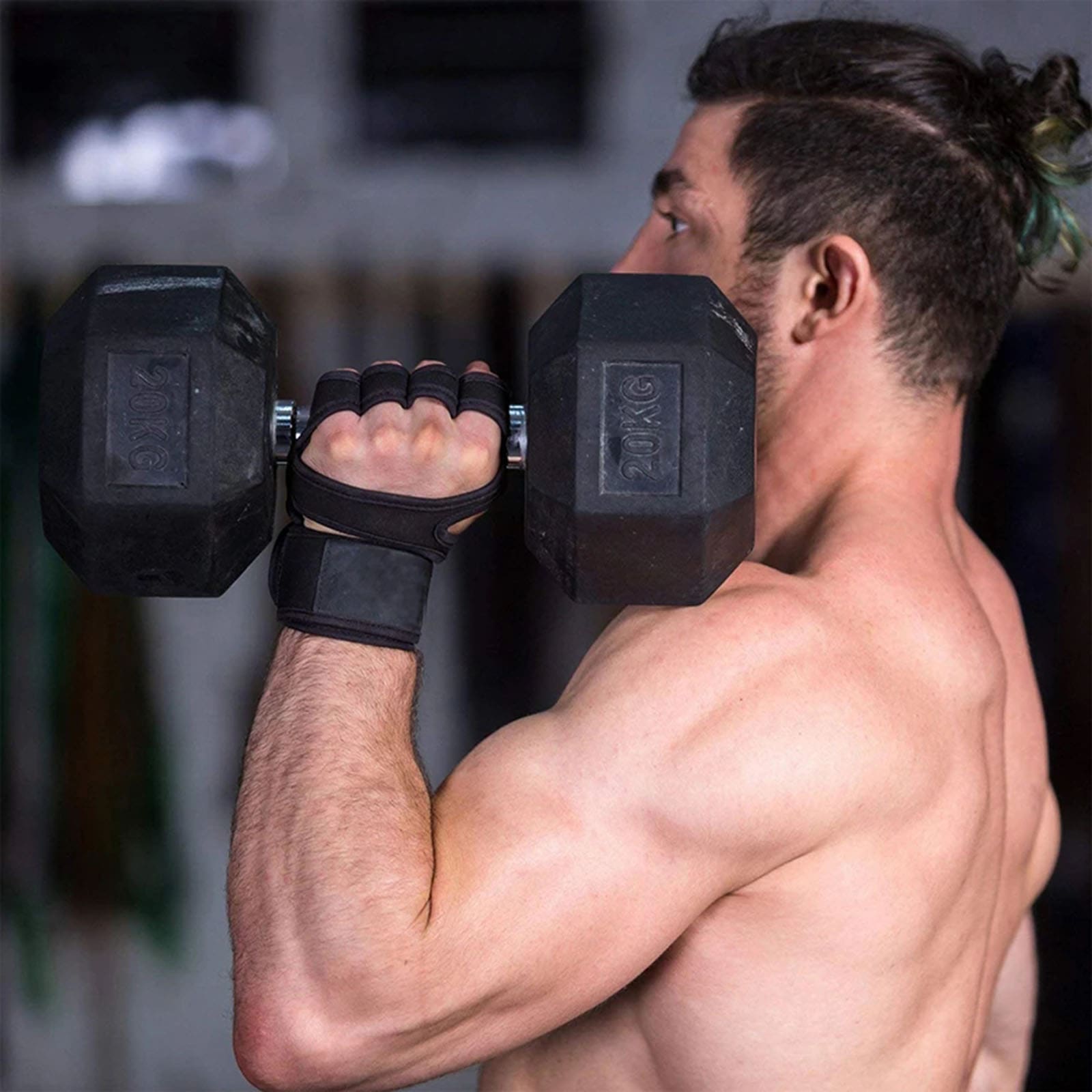 1 ペアスポーツクロストレーニングサイクリンググローブ手首サ - Weightlifting Gloves のレビューと価格