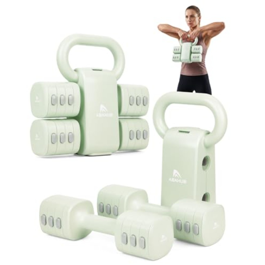 ホームジムダンベルセット：4-in-1調整可能なウェイト、ケ - Kettlebell のレビューと価格