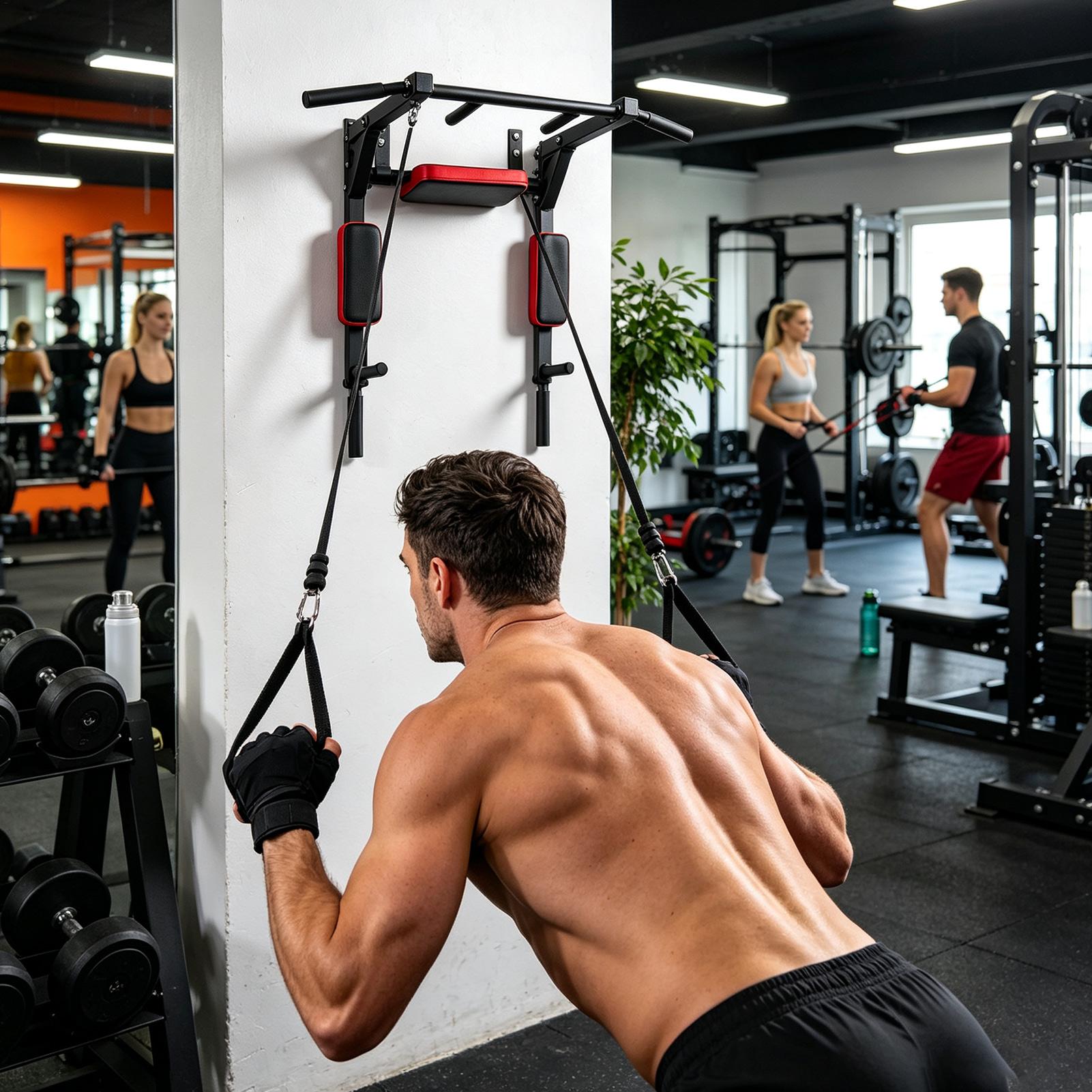 壁掛け式懸垂バー フィットネス水平バー 多機能ディップススタ - Pull Up Bar のレビューと価格